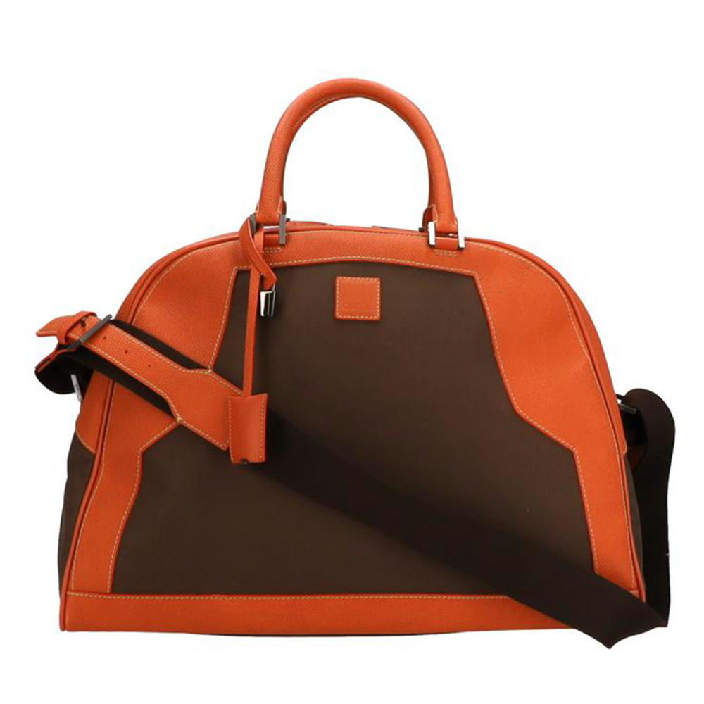 Dunhill Canvas 2-Way Boston Bag Orange